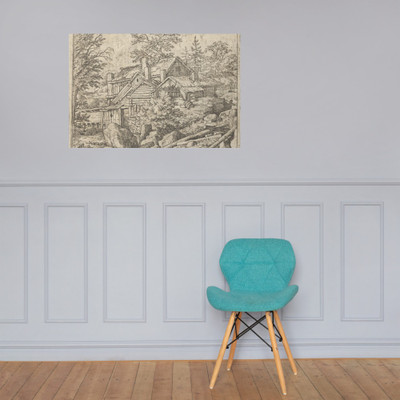 The Hamlet on the Mountainside - Allart van Everdingen - Photo Paper Poster Museum quality 7739311