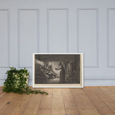 The satyr and the peasant - Wenceslaus Hollar - 1644 - Matte Paper Framed Poster Museum quality 7741280