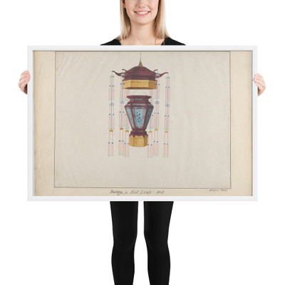 Design for a Hall Lamp - Lamqua - ca. 1800–1810 - Photo Paper Framed Poster Museum quality 7742249