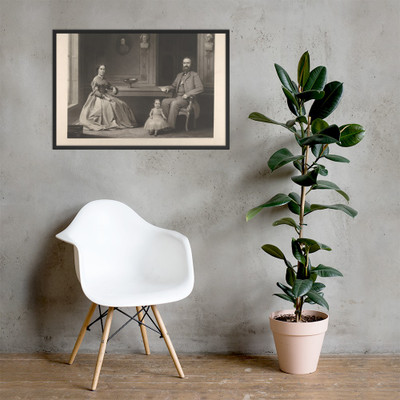 Lieutenant General Thomas J. Jackson and His Family ("Stonewall Jackson") - William Sartain - 1866 - Matte Paper Framed Poster Museum quality 7742398