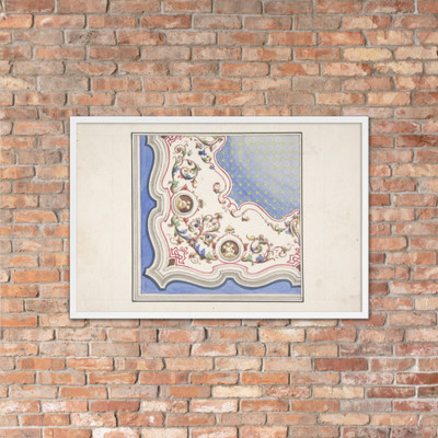Design for Ceiling Decoration - Anonymous, Italian, 19th century - 1850–70 - Photo Paper Framed Poster Museum quality 7739644