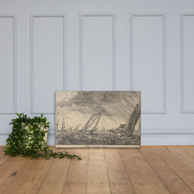 Zuyder Zee - Wenceslaus Hollar - 1635 - Canvas Museum quality 7719902
