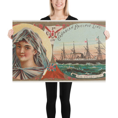 Steamship Abyssinia, Canadian Pacific Line, from the Ocean and River Steamers series (N83) for Duke brand cigarettes - W. Duke, Sons & Co. - 1887 - Paper Poster Museum quality 7737504