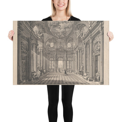Interior of the Palazzo Spinola, Genoa - Louis Jean Desprez - 18th century - Paper Poster Museum quality 7739461