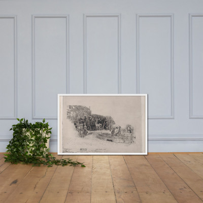 Place Pigalle in 1878 - Félix-Hilaire Buhot - 1860–98 - Photo Paper Framed Poster Museum quality 7738147