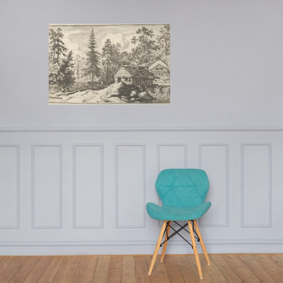 The Woman Looking Towards the Boat - Allart van Everdingen - Photo Paper Poster Museum quality 7724601