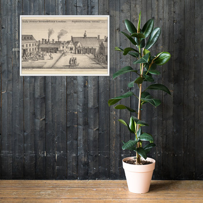 Arundel House from the North - Wenceslaus Hollar - 1646 - Matte Paper Framed Poster Museum quality 7738856