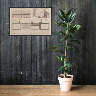 The Great Exotic Stove at Kew - Sir William Chambers - 1763 - Matte Paper Framed Poster Museum quality 7739734