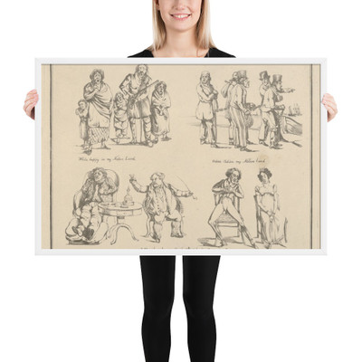 Songs: "While happy in my Native Land..." - Henry Thomas Alken - 1822 - Matte Paper Framed Poster Museum quality 7746990