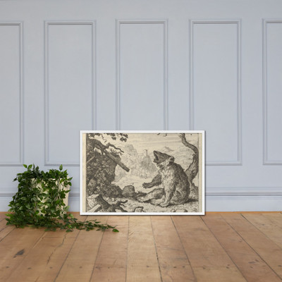 The Bear Calls Renard to Appear Before the Council of the Animals from Hendrick van Alcmar's Renard The Fox - Allart van Everdingen - 1650–75 - Matte Paper Framed Poster Museum quality 7741354