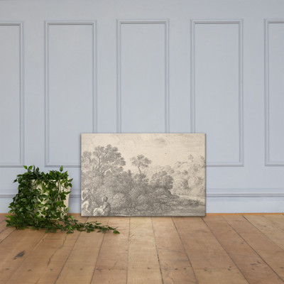 Satyr and two nymphs - Wenceslaus Hollar - 1646 - Canvas Museum quality 7741015