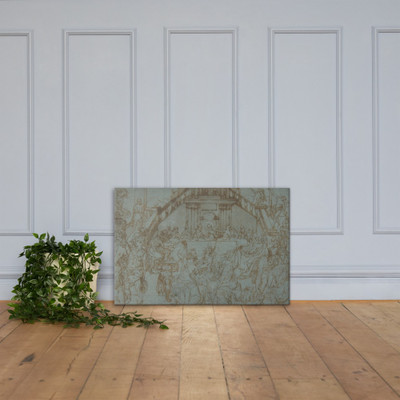 The Wedding Feast at Cana (after Paolo Veronese) - Federico Zuccaro (Zuccari) - 1540–1609 - Canvas Museum quality 7743376