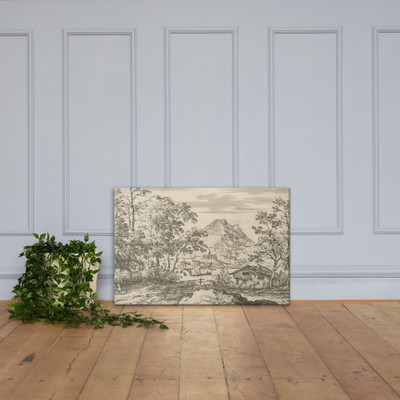 The Broad River - Allart van Everdingen - Canvas Museum quality 7720015