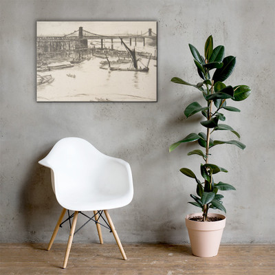 Old Hungerford Bridge - James McNeill Whistler - 1861 - Canvas Museum quality 7741840