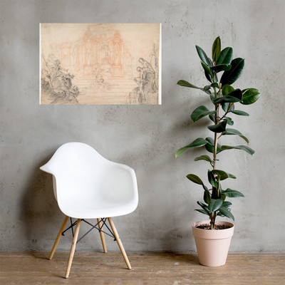 Study for a Festival Machine - Laurent Hubert - 18th century - Photo Paper Poster Museum quality 7744131