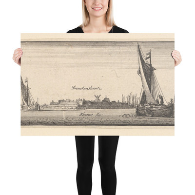 Schenkenschanz - Wenceslaus Hollar - 1642–44 - Paper Poster Museum quality 7724812