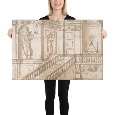 Project of Altar Decoration (Stage Setting ?) - Anonymous, Italian, 16th century - 16th century - Canvas Museum quality 7742837