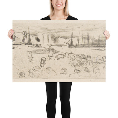 The Penny Boat (Penny Passengers, Limehouse) - James McNeill Whistler - 1860 - Photo Paper Poster Museum quality 7741820
