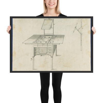 Shaving Table, from Chippendale Drawings, Vol. II - Thomas Chippendale - 1761 - Photo Paper Framed Poster Museum quality 7724830