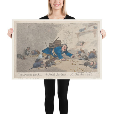 The Apostate Jack Robinson, The Political Rat Catcher–N.B. Rats Taken Alive! - Thomas Rowlandson - March 1, 1784 - Photo Paper Poster Museum quality 7704918