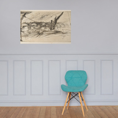 Vauxhall Bridge - James McNeill Whistler - 1861 - Paper Poster Museum quality 7741812