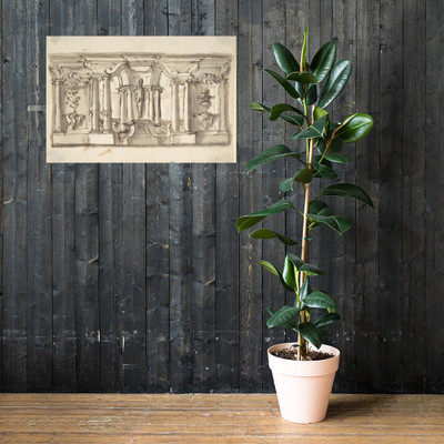 Design for Garden Architecture - Anonymous, Italian, Piedmontese, 18th century - 1700–1780 - Photo Paper Poster Museum quality 7745468