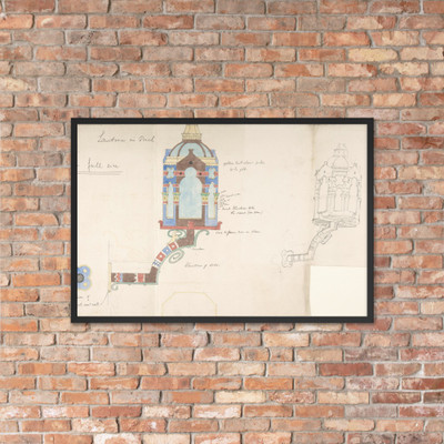 Designs for a Church Wall Lantern - Richardson Ellson & Co. - ca. 1880 - Photo Paper Framed Poster Museum quality 7724396