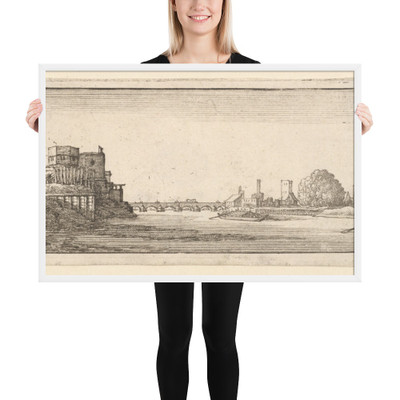 Regensburg - Wenceslaus Hollar - 1652–77 - Photo Paper Framed Poster Museum quality 7741047