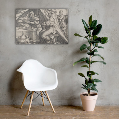 Judith and Holofernes Dining - Georg Pencz - Canvas Museum quality 7720018