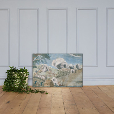 An exact view of the late battle at Charlestown, June 17th, 1775 - Bernard Romans - ca. 1775 - Canvas Museum quality 7739240