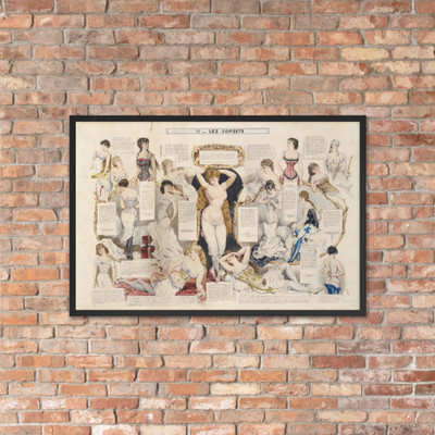 Etudes sur les femmes - Henri de Montaut - 1882–90 - Matte Paper Framed Poster Museum quality 7745568