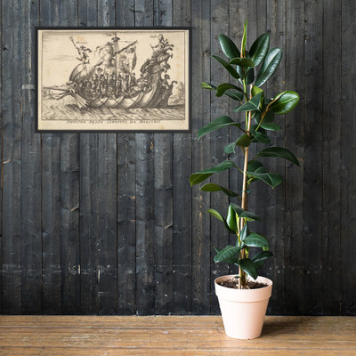 Plate 2: The Argonaut Amphion led by Mercury (Anfione Argon. condotto da Mercurio), with a fantastic beast head at the prow and Amphion seated at the stern, from the series 'The magnificent pageant on