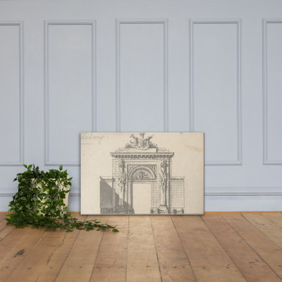 Portal of the Hôtel d'Uzès by Ledoux - Anonymous, French, 18th century - 18th century - Canvas Museum quality 7743649