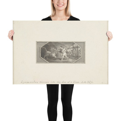 Lysimachus thrown into the Den of a Lion - Edward Francis Burney - 1790–1800 - Photo Paper Poster Museum quality 7744419