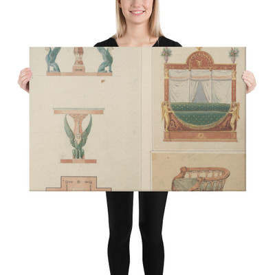 Designs for Furniture - Pierre Antoine Bellangé - ca. 1800–ca. 1840 - Canvas Museum quality 7738981