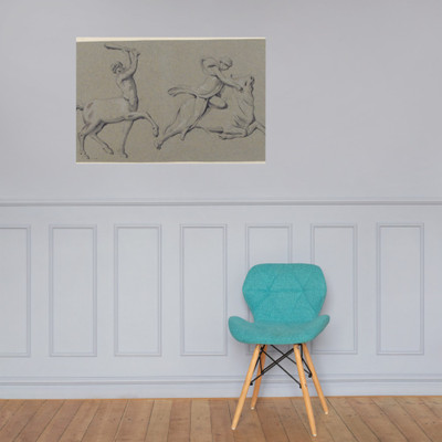 Centaur with Club and Maiden on Bull - Anonymous, French, 18th century - 18th century - Paper Poster Museum quality 7724255