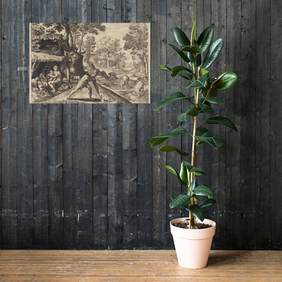 Adam at Work after the Fall from The Story of the First Men - Johann Sadeler I - 1583 - Paper Poster Museum quality 7742186