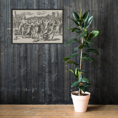 The Massacre of the Innocents - Marcantonio Raimondi - ca. 1512–13 - Photo Paper Framed Poster Museum quality 7742621