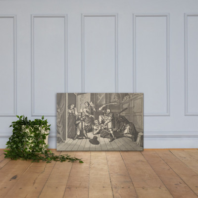 Hudibras Catechized (Plate 9: Illustrations to Samuel Butler's Hudibras) - William Hogarth - 1725–30 (?) - Canvas Museum quality 7747217