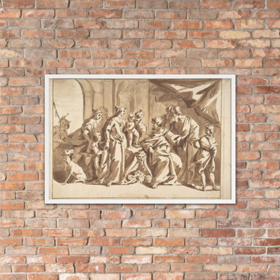 Moses Trampling on Pharaoh's Crown - Anonymous, Italian, Venetian, 18th century - 18th century - Matte Paper Framed Poster Museum quality 7742203