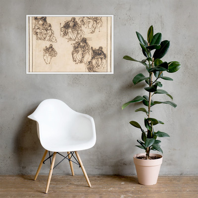 Studies for the Education of the Virgin - Agostino Masucci - 1692–1758 - Matte Paper Framed Poster Museum quality 7744481