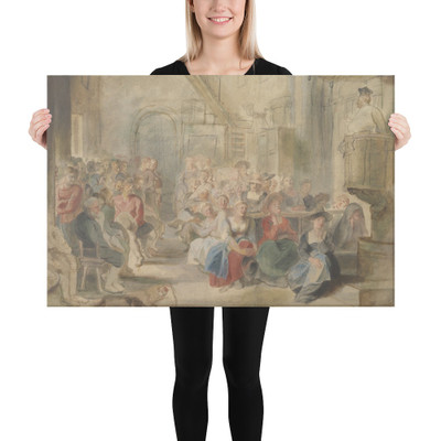 A Sermon in a Village Church - Peter Paul Rubens - ca. 1630 - Canvas Museum quality 7745022