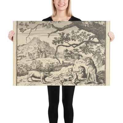 Renard Receives a New Citation from the Badger from Hendrick van Alcmar's Renard The Fox - Allart van Everdingen - 1650–75 - Photo Paper Poster Museum quality 7725104