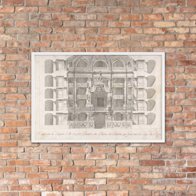 Transverse Section of the Small Theater in the Palace of Caserta with a View Towards the Royal Box - Luigi Vanvitelli - 1700–1773 - Matte Paper Framed Poster Museum quality 7743605