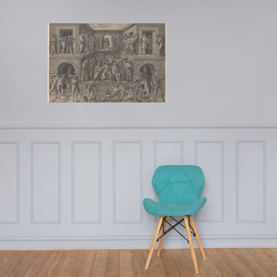 The Martyrdom of Saint Lawrence, after Bandinelli - Marcantonio Raimondi - ca. 1520 - Photo Paper Poster Museum quality 7742095