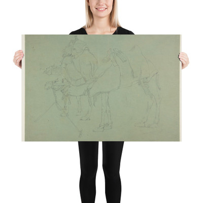 Two Camels - Anonymous, French, 19th century - 19th century - Photo Paper Poster Museum quality 7740376