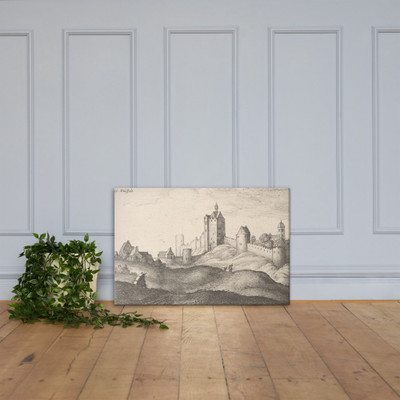 beÿ Brüssels (Brussels) - Wenceslaus Hollar - ca. 1643 - Canvas Museum quality 7740893