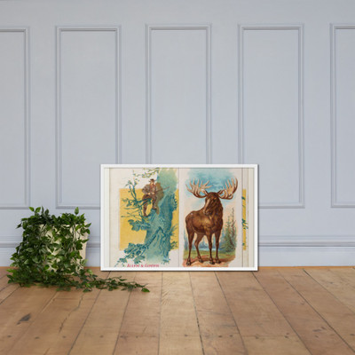 Moose, from Quadrupeds series (N41) for Allen & Ginter Cigarettes - Allen & Ginter - 1890 - Photo Paper Framed Poster Museum quality 7748353