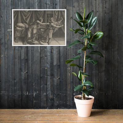 Joseph fleeing from Potiphar's wife - Marcantonio Raimondi - ca. 1515–25 - Matte Paper Framed Poster Museum quality 7742694