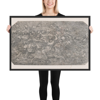 Bataille de Cavaliers (Battle of Cavalrymen) - Rodolphe Bresdin - 19th century - Matte Paper Framed Poster Museum quality 7747740